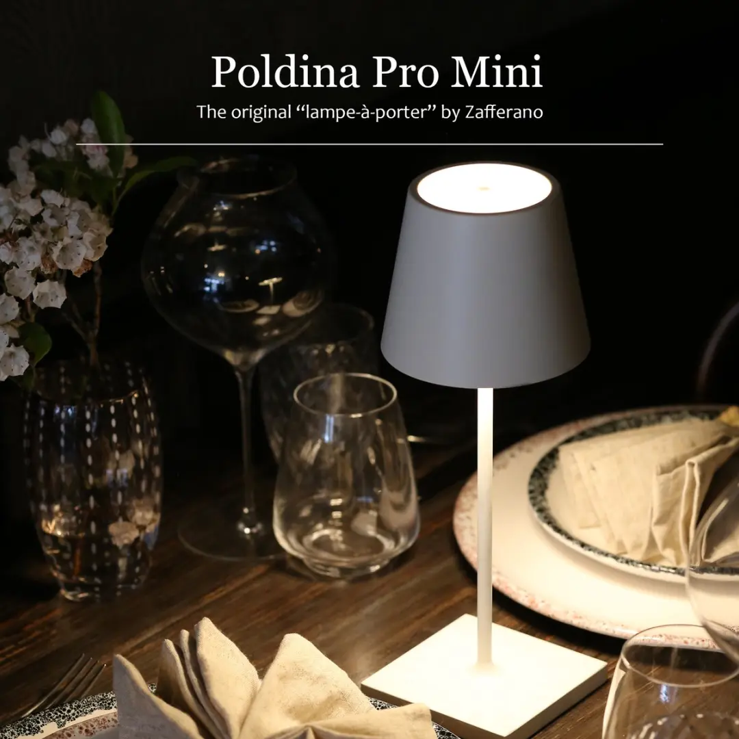 Zafferano Poldina Pro Mini Oplaadbare LED Tafellamp - Bladgoud