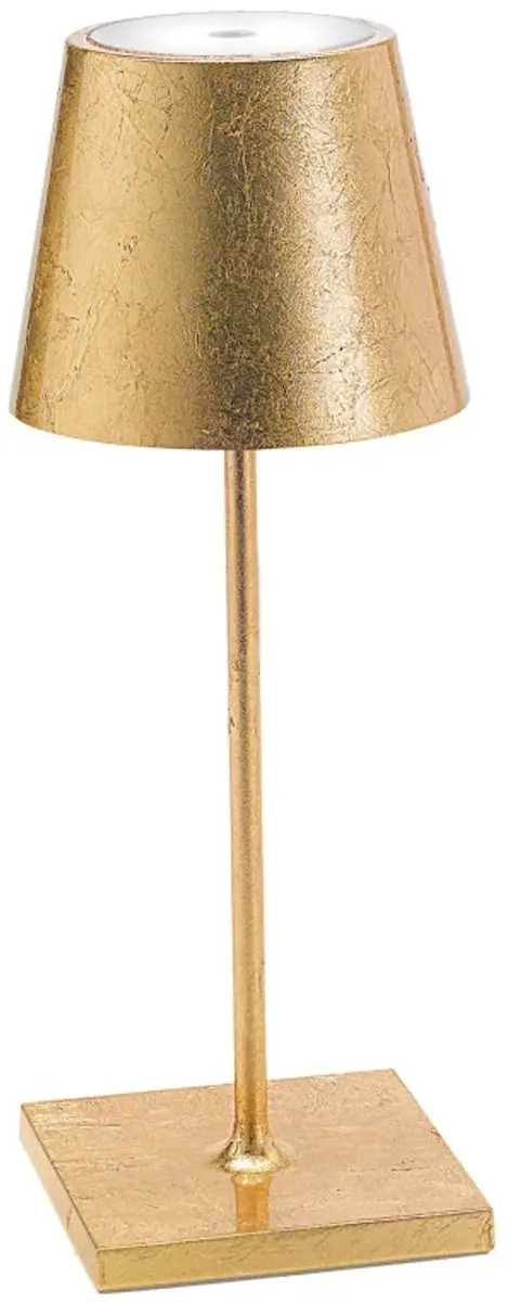 Zafferano Poldina Pro Mini Oplaadbare LED Tafellamp - Bladgoud