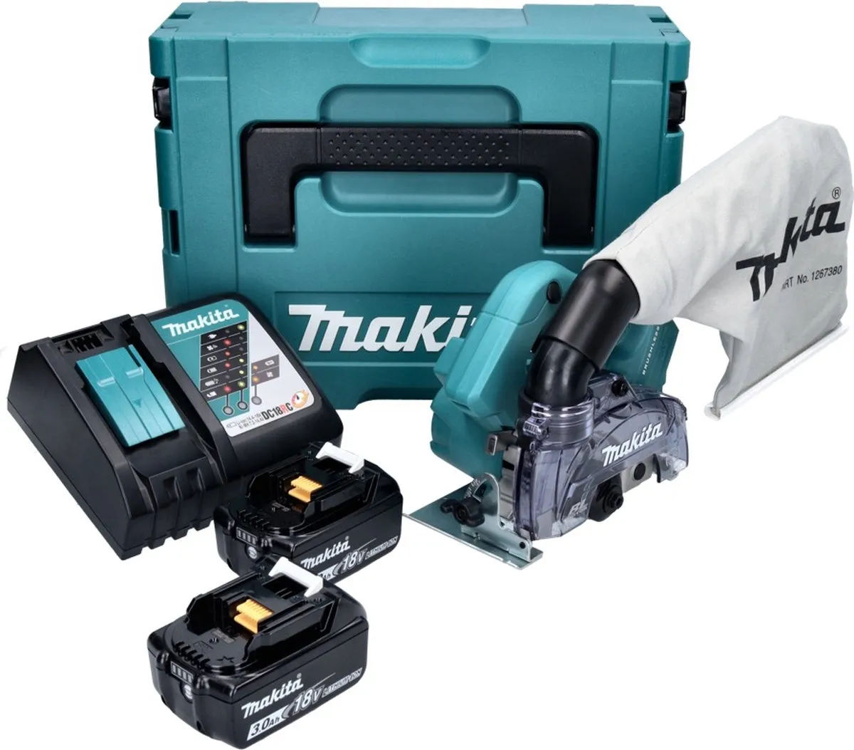 Makita DCC500RFJ Diamantzaag 125mm - 18V Borstelloos - 2x 3,0Ah + Oplader