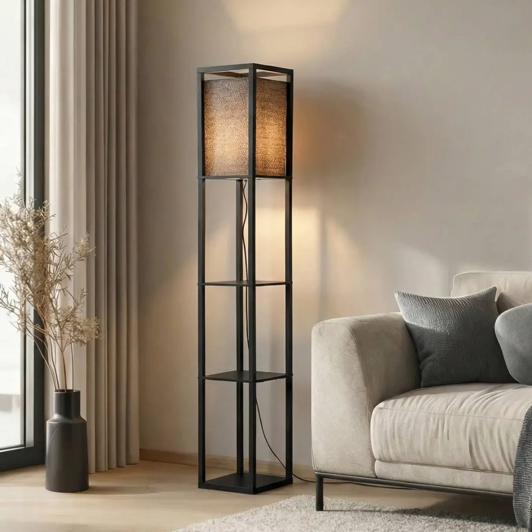 Lindby Vloerlamp 1 Licht Hout E27