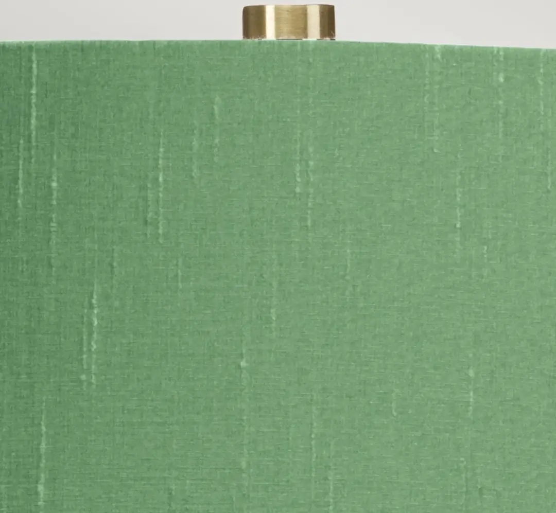 Elstead LED Tafellamp ISLA - 1x E27 60W - Aged Brass/Wit/Green