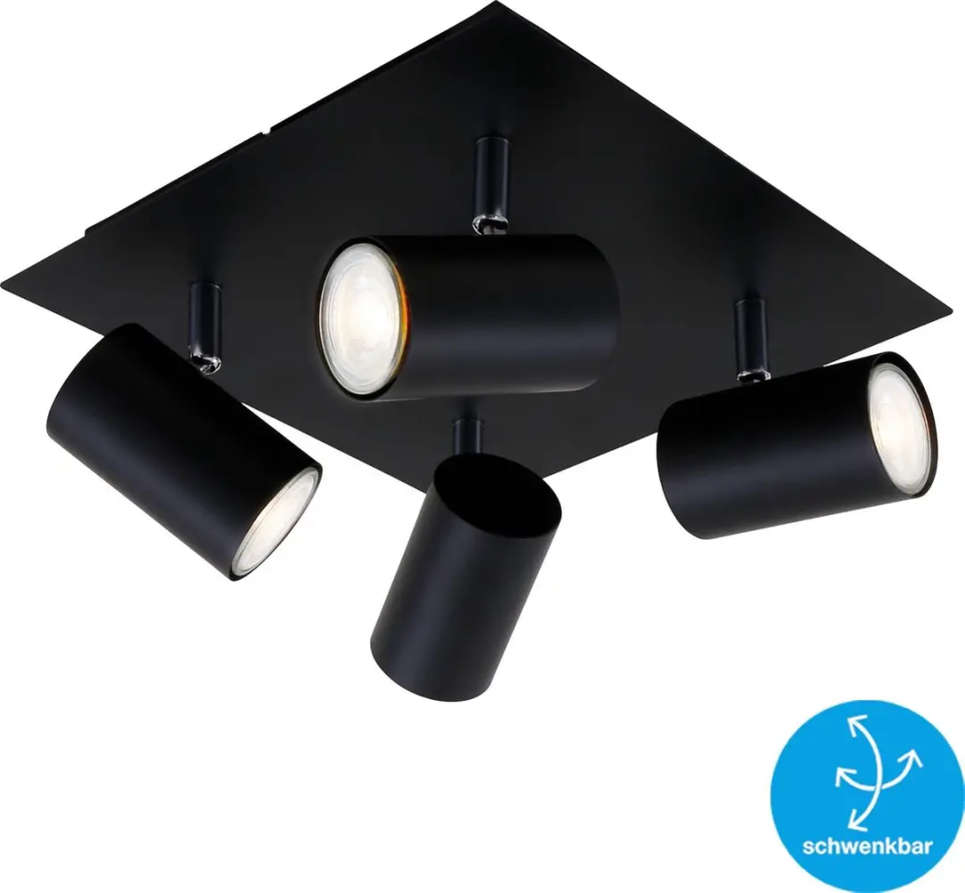 Briloner RUN Plafondspot Opbouw 3x GU10 - Zwart