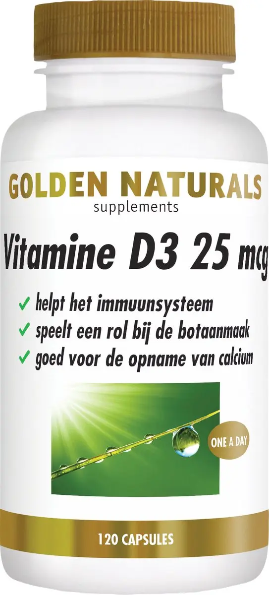 Golden Naturals Vitamine D3 25 mcg