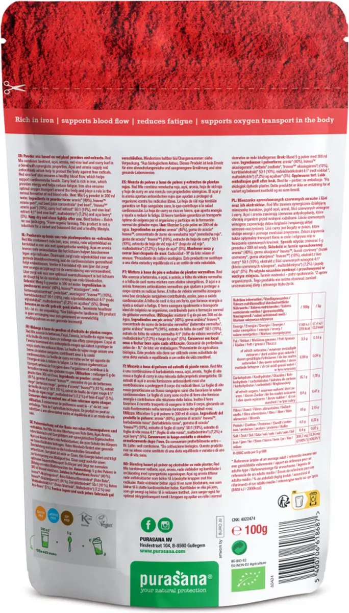 Purasana Red Power Mix Bio 100g