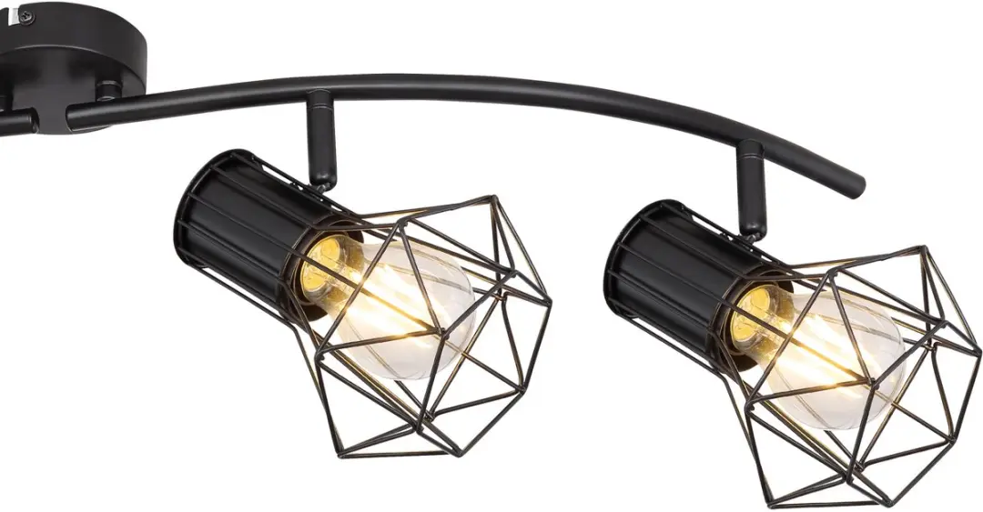 Globo Priska Opbouwspot E27 - 4 Stuks - Zwart