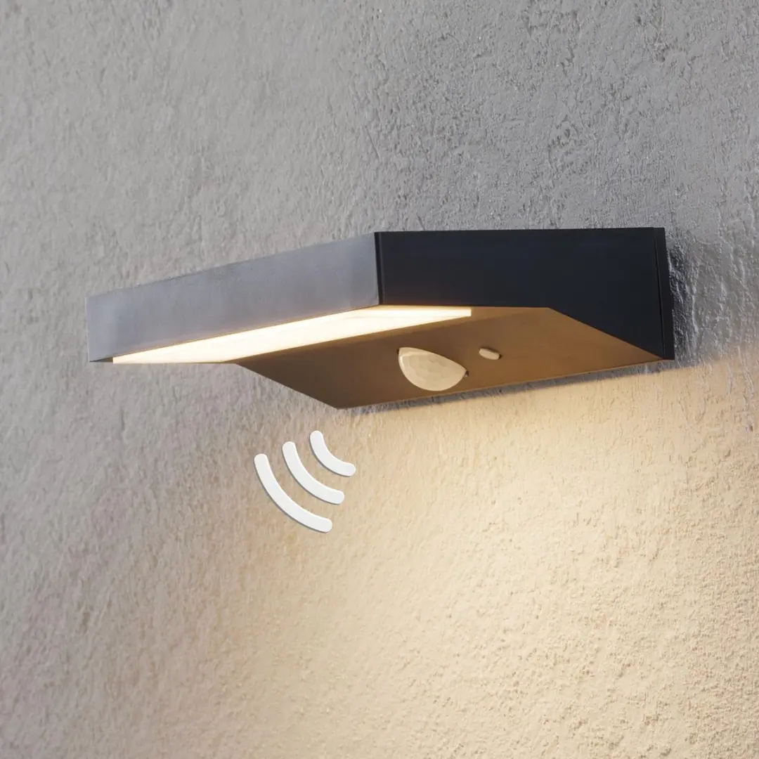 Lindby Solar Buitenlamp 6W - Donkergrijs