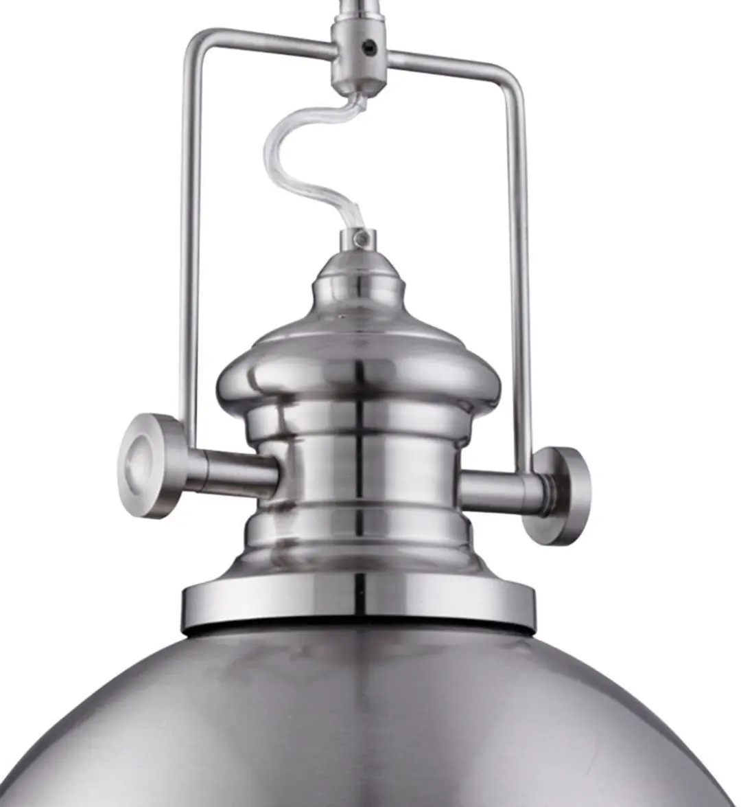 Searchlight Industrial Pendant Hanglamp 31cm - Matstaal