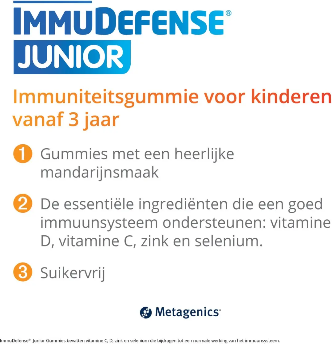 Metagenics ImmuDefense Junior Weerstandssupplement 60 Gummies