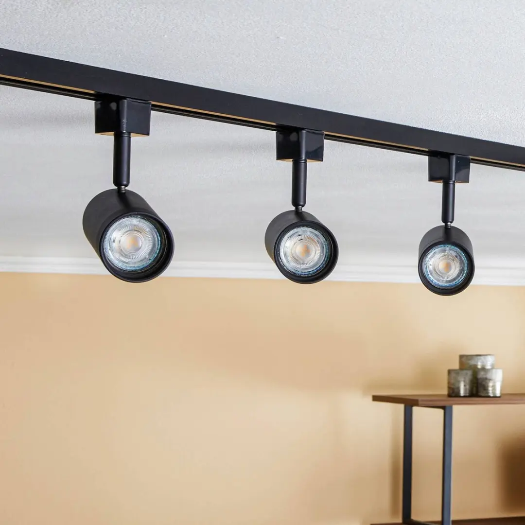 PRIOS 3-lichts Railverlichting GU10 - Zwart