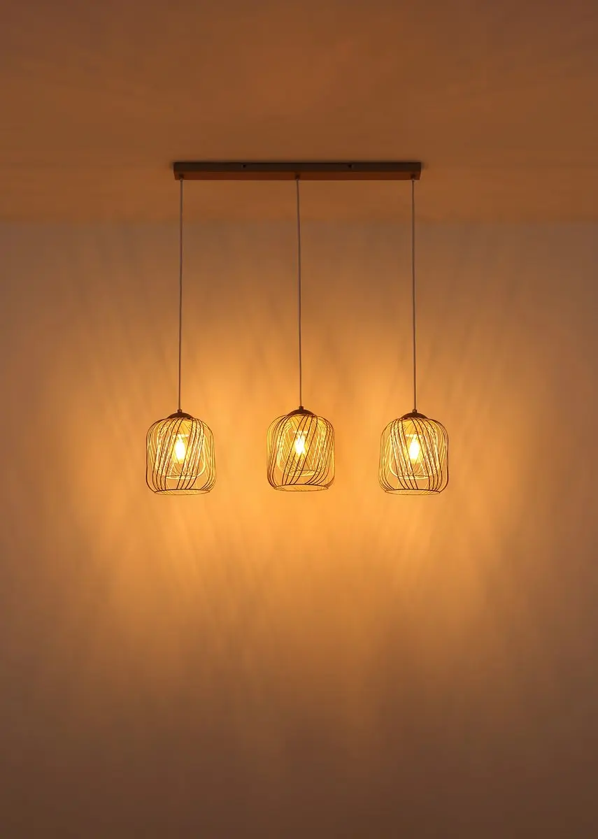 Globo 3-lichts Hanglamp Dichti Zandbruin 15965-3H