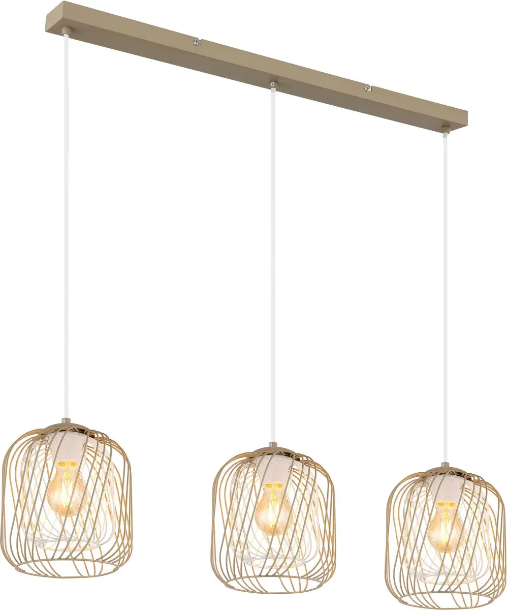 Globo 3-lichts Hanglamp Dichti Zandbruin 15965-3H