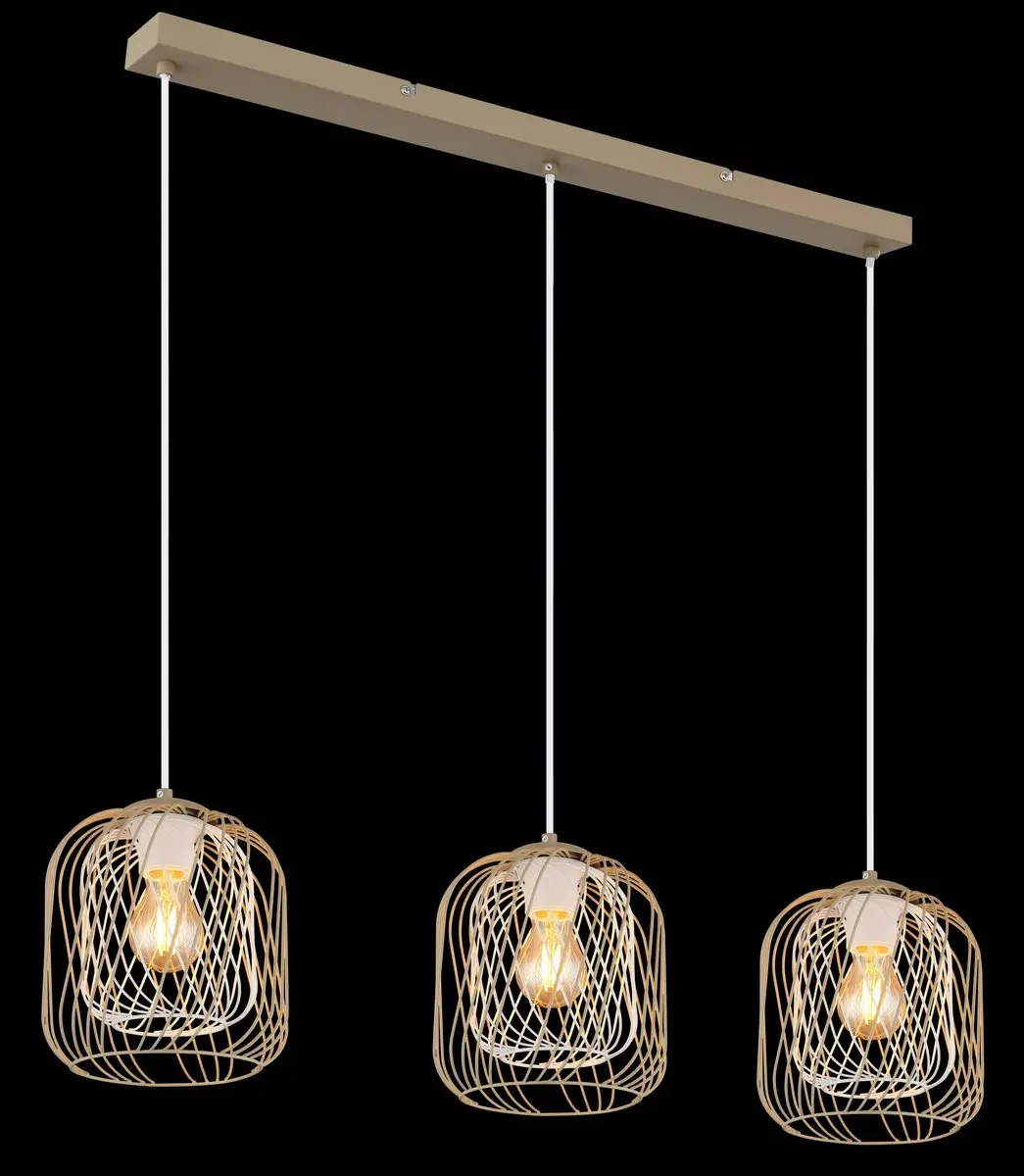 Globo 3-lichts Hanglamp Dichti Zandbruin 15965-3H