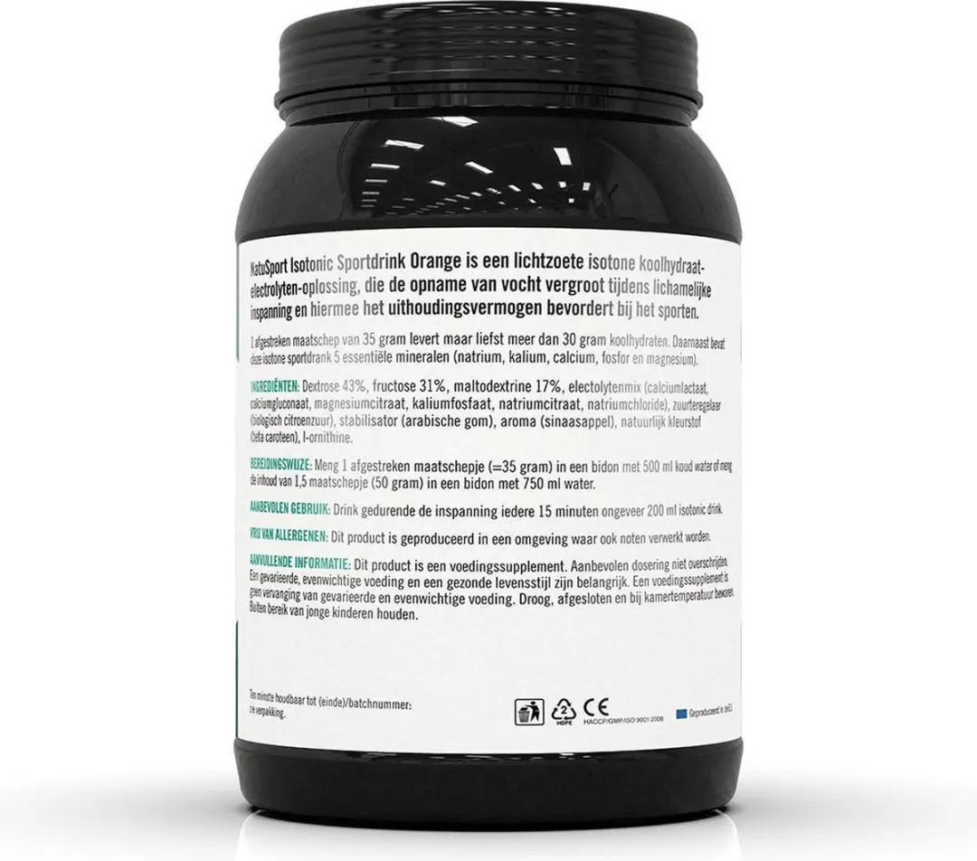 Natusport Isotone Sportdrank Orange 1kg