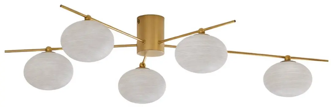 Lindby Plafondlamp 5-Lichts G9 - Goud/Wit