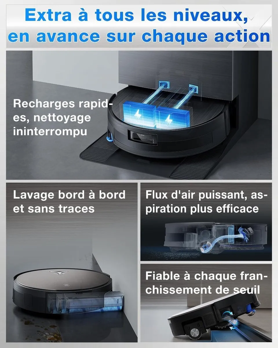 Ecovacs X11 PRO OMNI Robotstofzuiger - 19500 Pa - Grijs