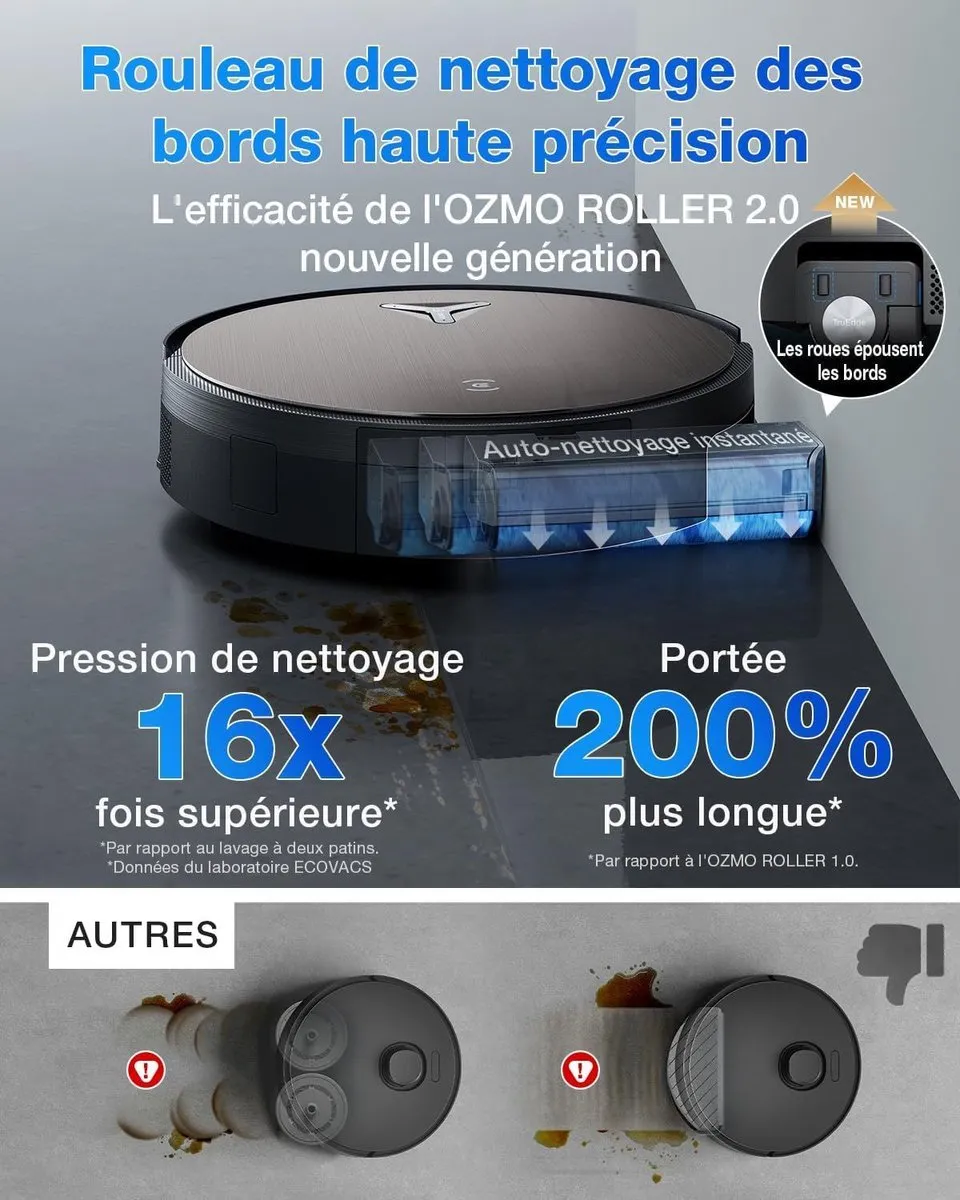 Ecovacs X11 PRO OMNI Robotstofzuiger - 19500 Pa - Grijs