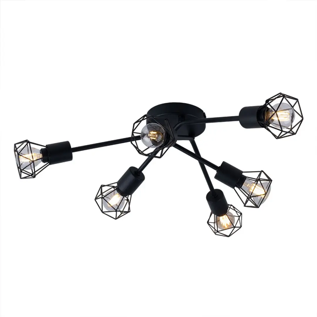 Globo Xara I Plafondlamp Zwart Ø63cm