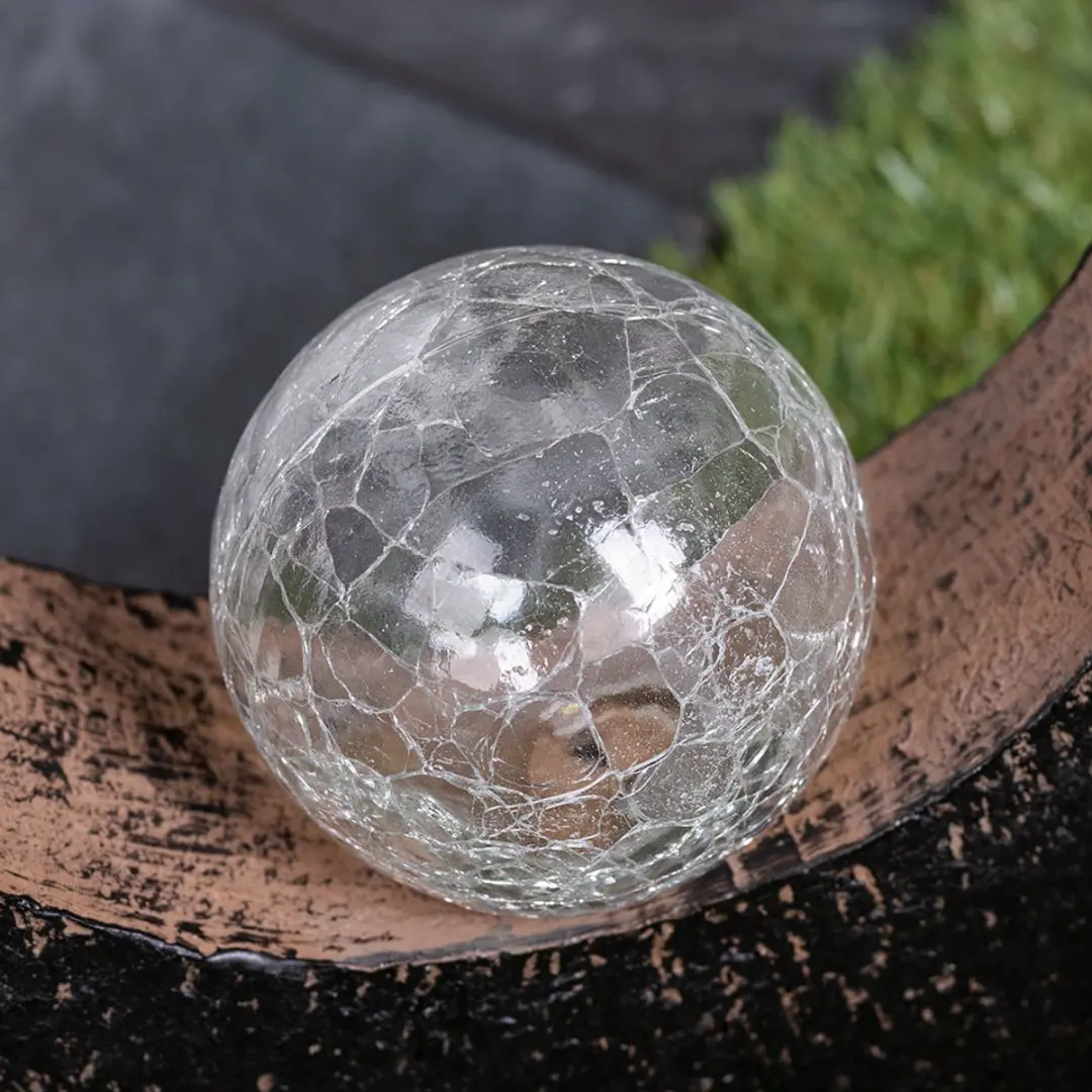 Globo Solarlamp Maan Lichtbol - Set van 2 - Zwart