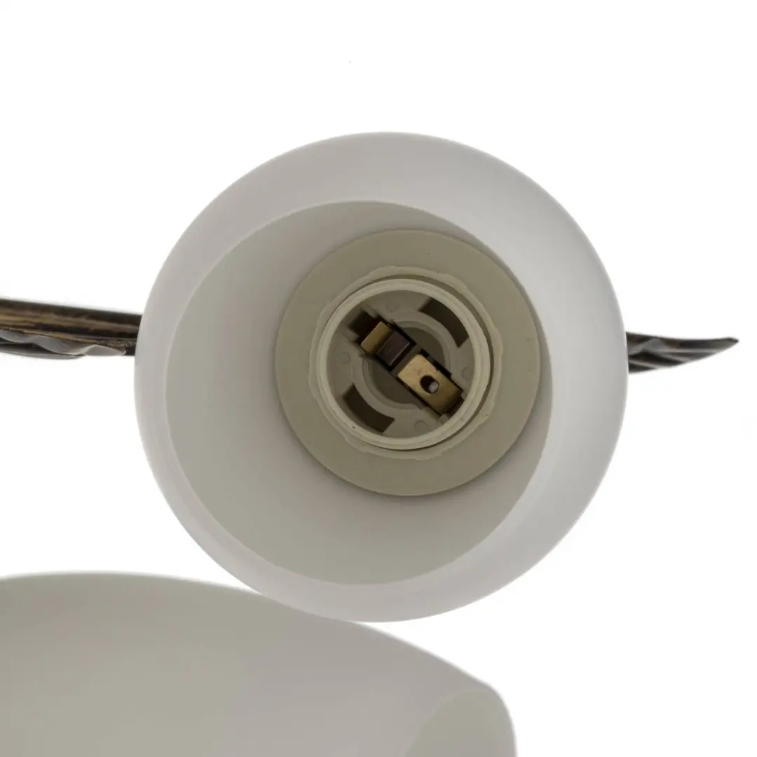 Lindby Plafondlamp 5-Lichts Glas Metaal - Ø58cm Wit/Zwartgoud