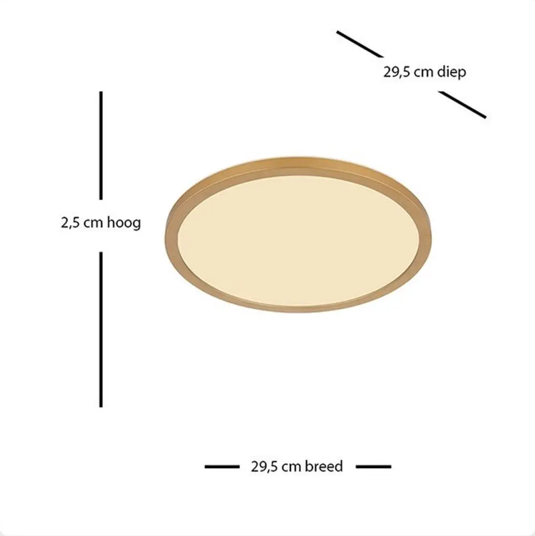 Globo Sapana LED Plafondlamp 1 Lichtpunt Messing - Ø29,5cm