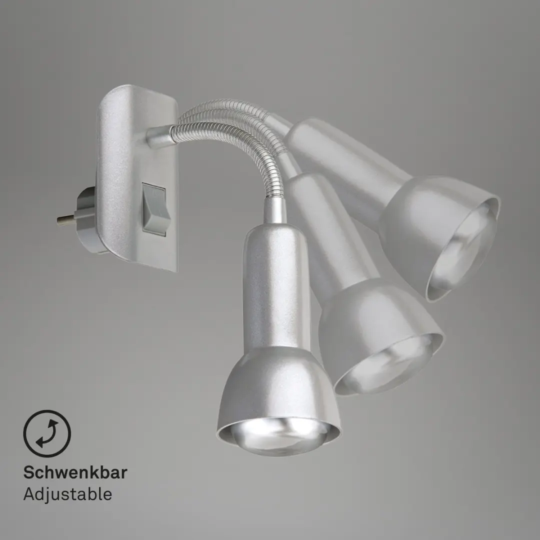 Briloner Paku Stekkerlamp - 25W - Zilver