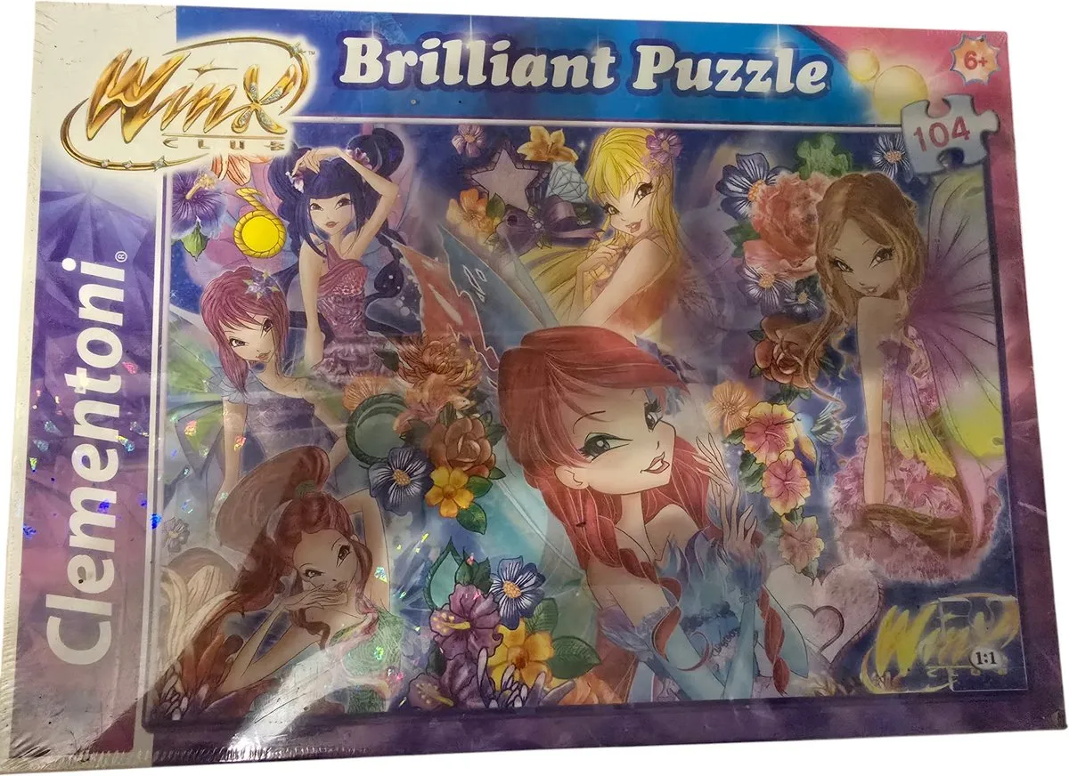 Clementoni Winx Club Brilliant Puzzel 104 Stuks