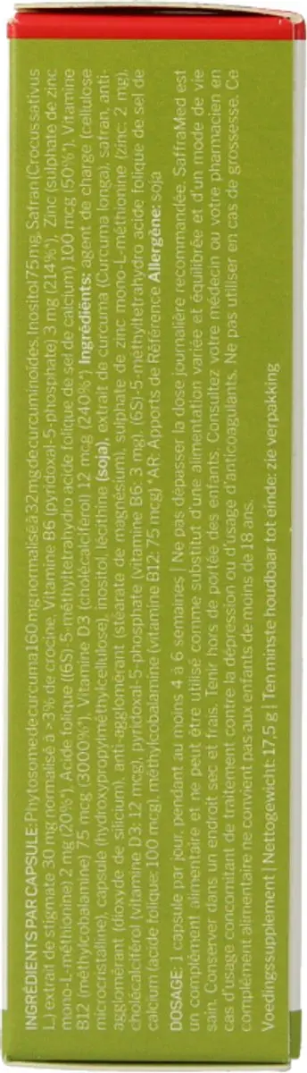 Nutrisan Safframed 30 Vegetarische Capsules