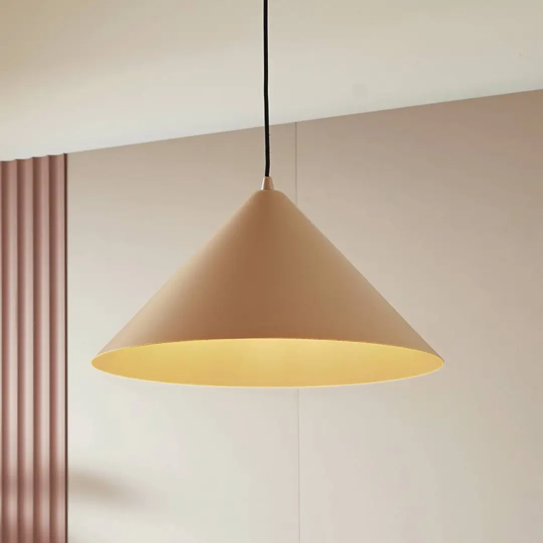 Lindby Hanglamp Metaal E27 1 Lichtpunt - 25cm - Beige