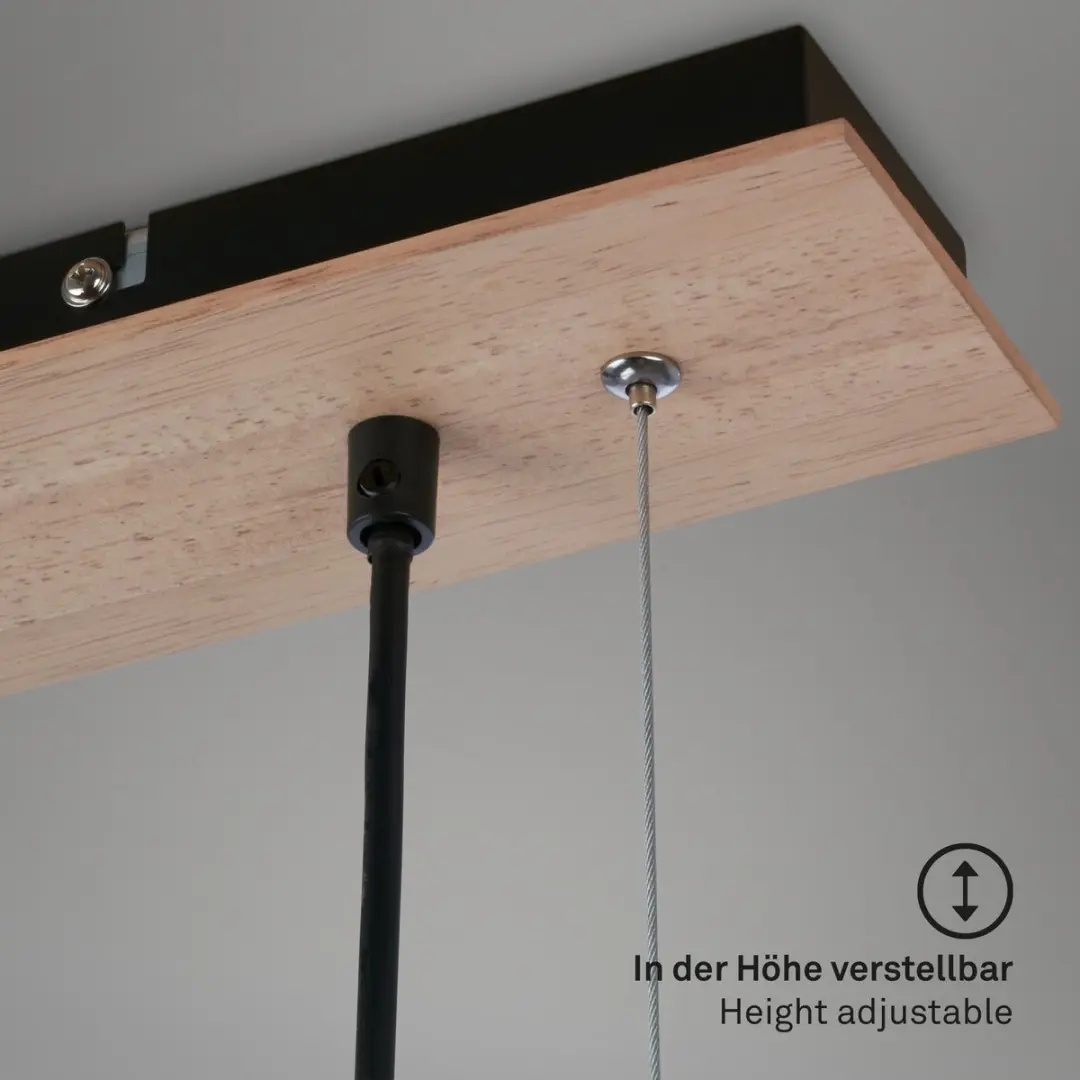 Briloner Kyro Hanglamp - 3x E14 10W - Rookglas