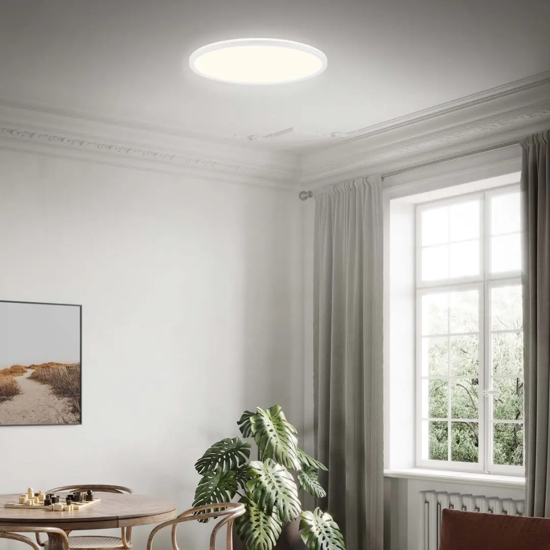 Briloner Slim Plafondlamp 22W Ø42cm - Wit
