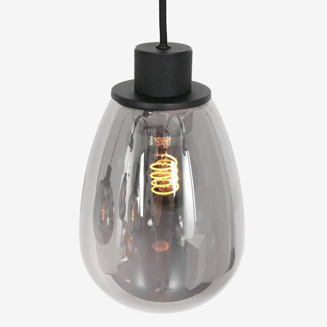 Steinhauer Hanglamp Reflexion 3079ZW - 9 Lichts E27 - Ø30cm - Zwart