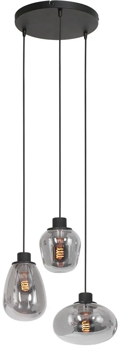 Steinhauer Hanglamp Reflexion 3079ZW - 9 Lichts E27 - Ø30cm - Zwart