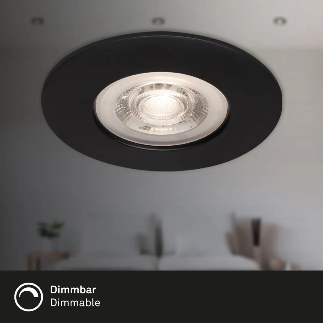 Briloner LED Inbouwspots 3 Stuks - 5W - 3.000K - Zwart