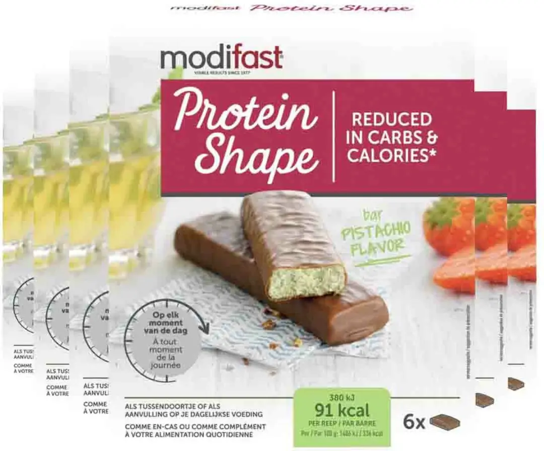 Modifast Protein Shape Reep Chocolade-Pistache - 6 Stuks
