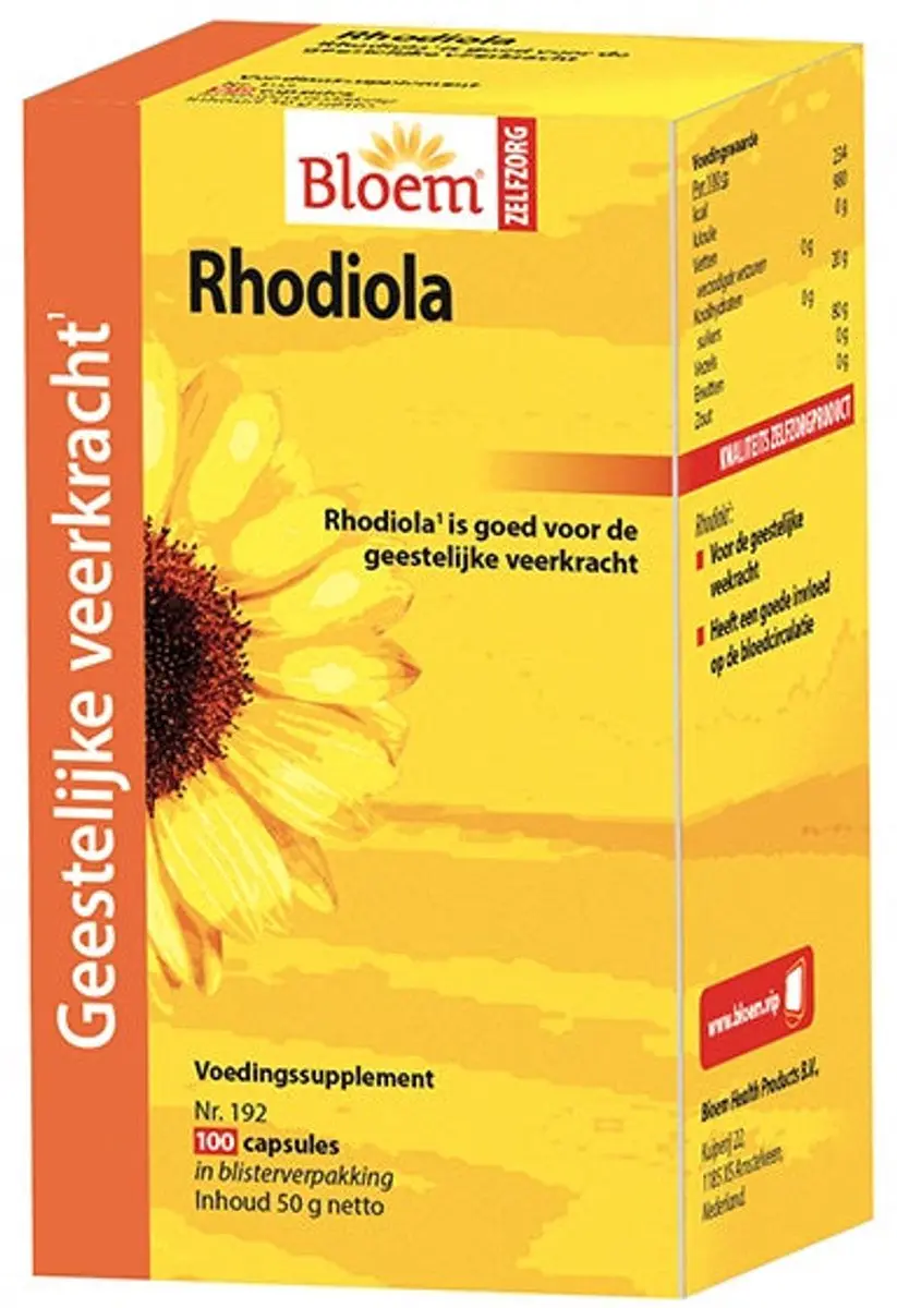 Bloem Rhodiola 100 Capsules