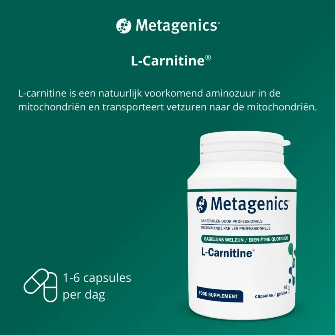 Metagenics L-Carnitine V-caps 60 - 500mg - 60 Stuks