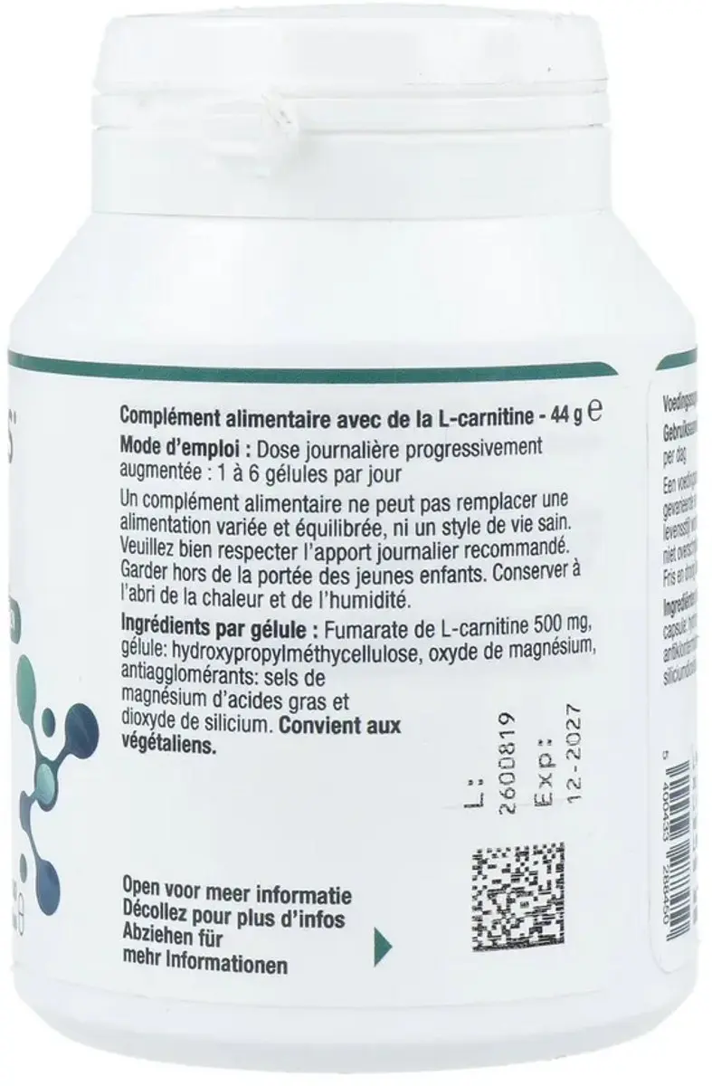 Metagenics L-Carnitine V-caps 60 - 500mg - 60 Stuks