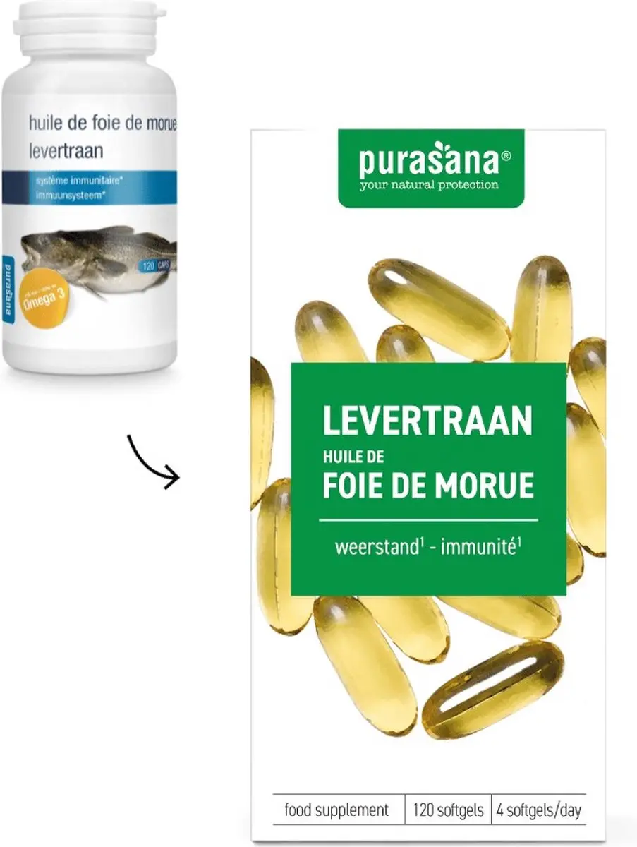 Purasana Levertraan Softgels 120 capsules