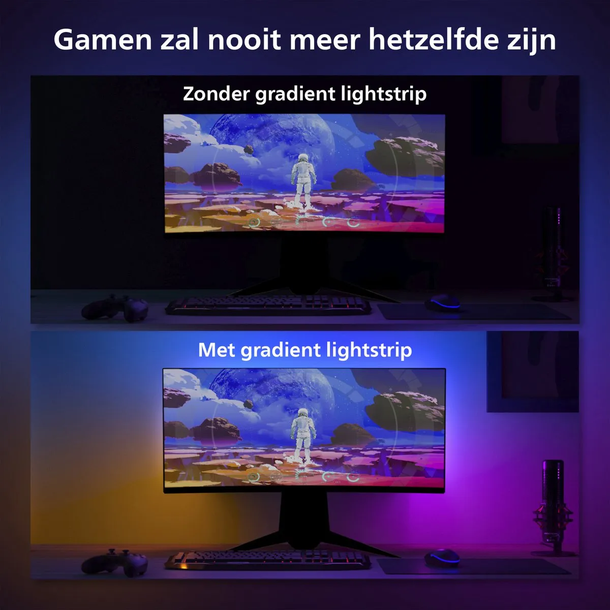 Philips Hue Play Gradient Lightstrip PC Monitor - 32-34 inch - RGBW