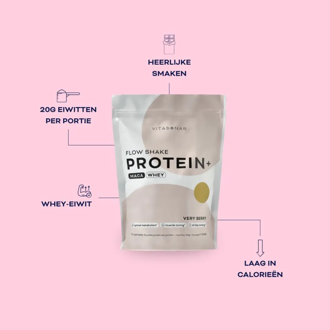 Vitasonar Flow Shake Protein+ Very Berry 510g