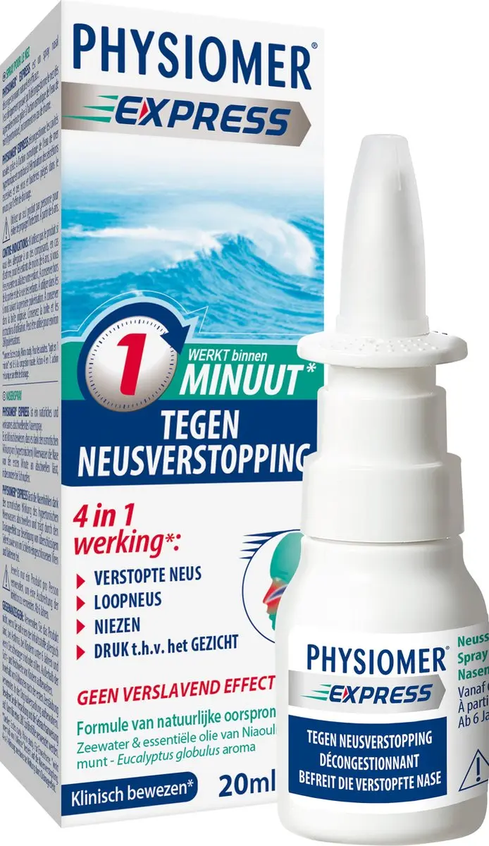 Physiomer Express Pocket Neusspray 20ml - 2 Stuks