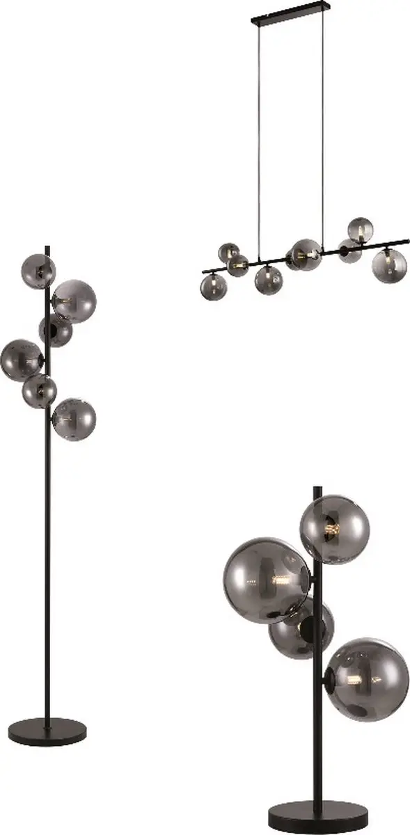 Freelight Calcio Vloerlamp 6x G9 LED - 170cm Zwart