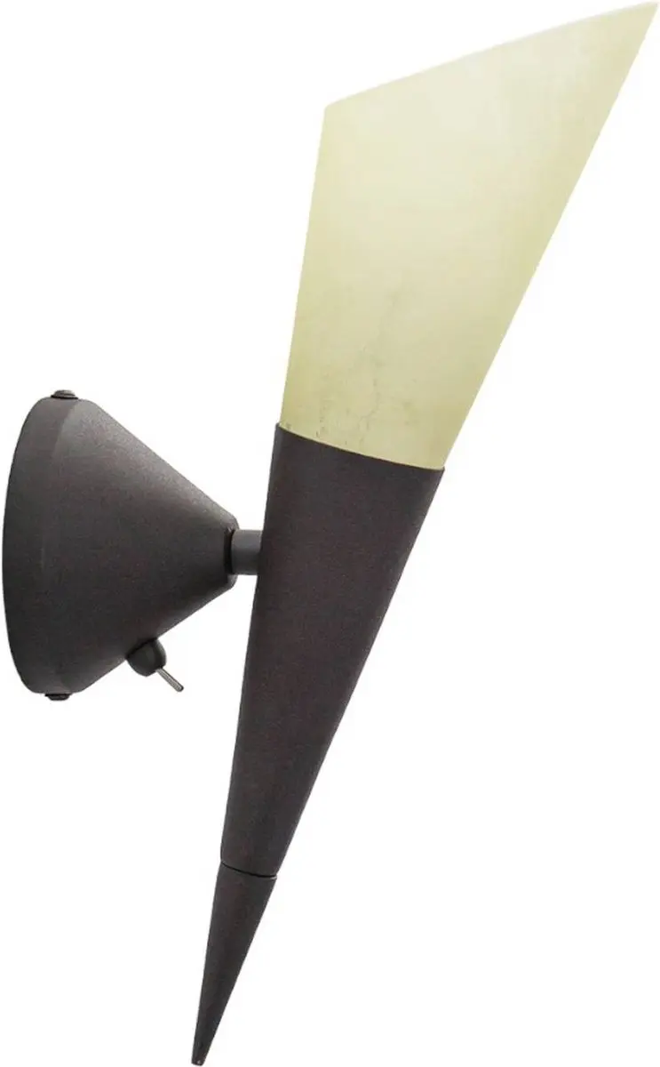 Lindby Wandlamp Metaal Glas 34cm E14 - Roest Crème