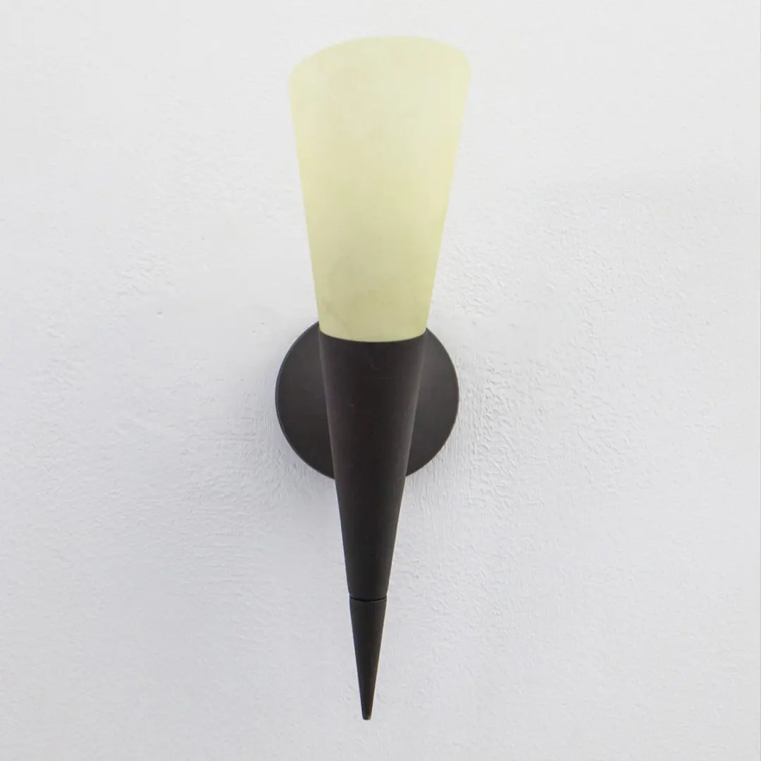Lindby Wandlamp Metaal Glas 34cm E14 - Roest Crème