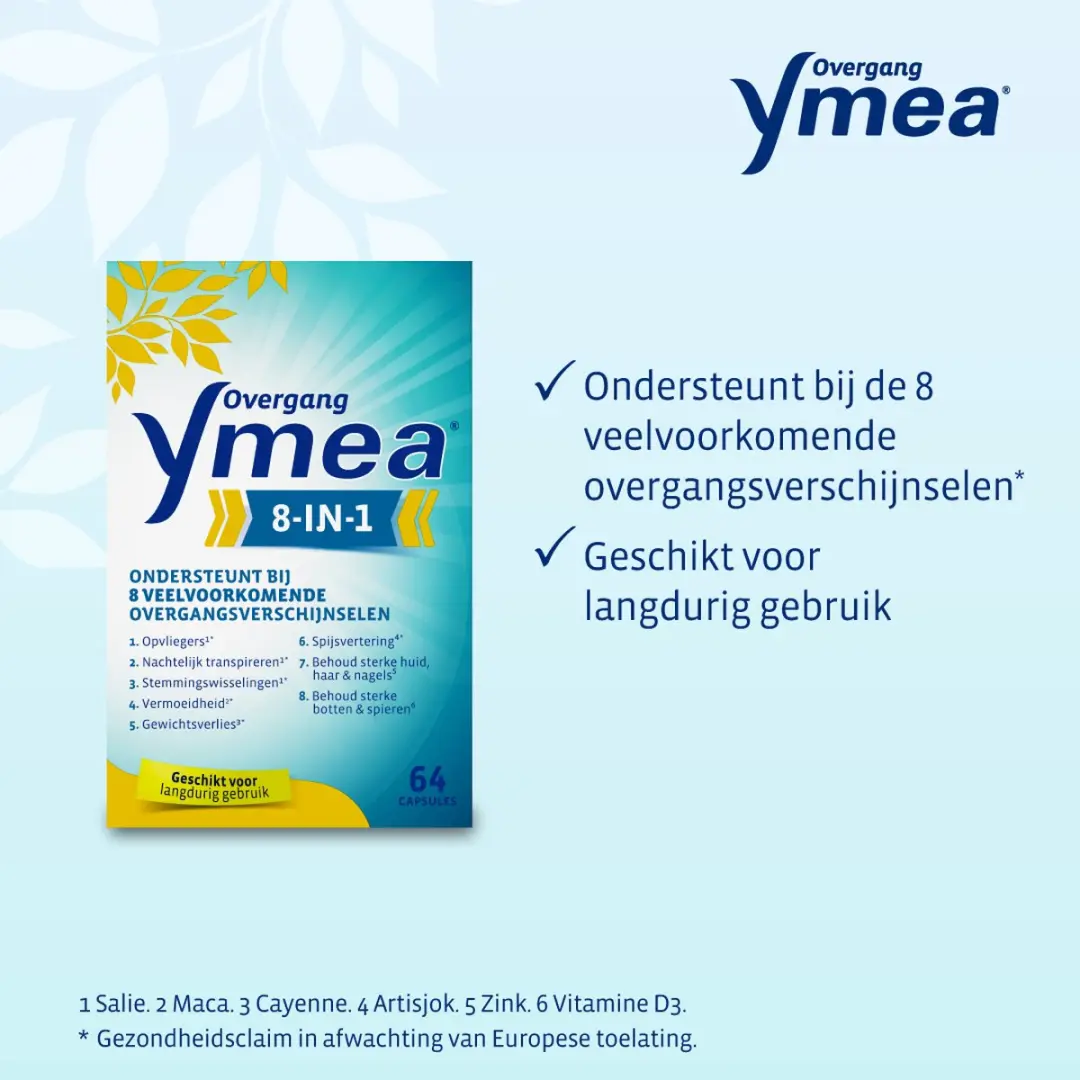 Ymea Overgang 8 in 1 Voedingssupplement 64 Capsules