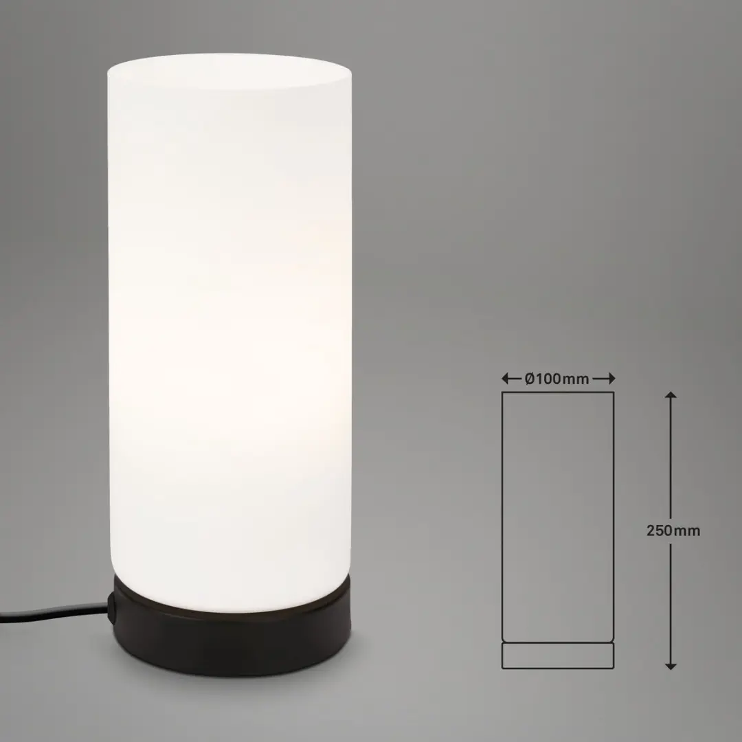 Briloner Paipa Tafellamp - Ø10cm - Zwart/Wit