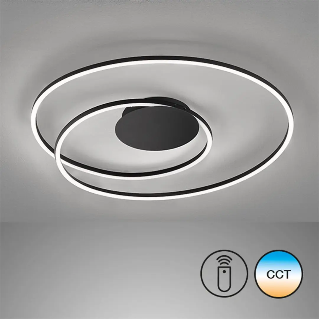 Fischer & Honsel Holy Plafondlamp LED 33W - Zwart