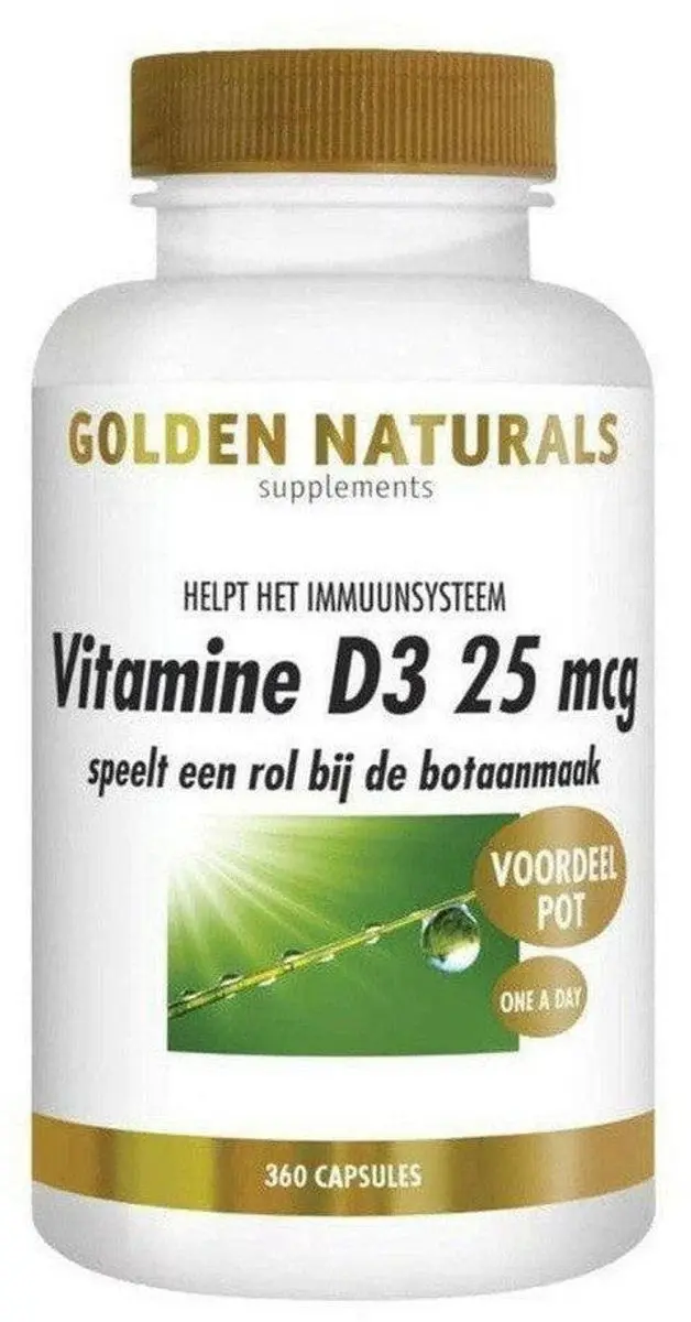 Golden Naturals Vitamine D3 25 mcg - 360 Softgels