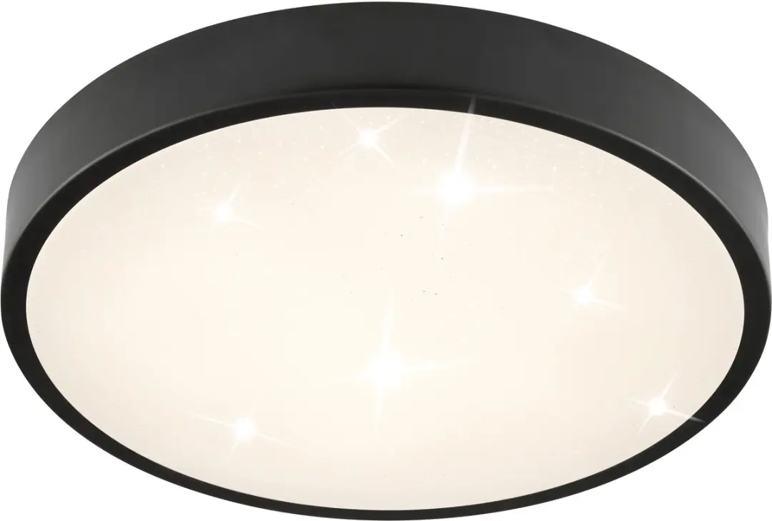 Brilliant Slimline Starry Plafondlamp 11W - Ø39cm - Wit/Zwart - afbeelding 6 van 6