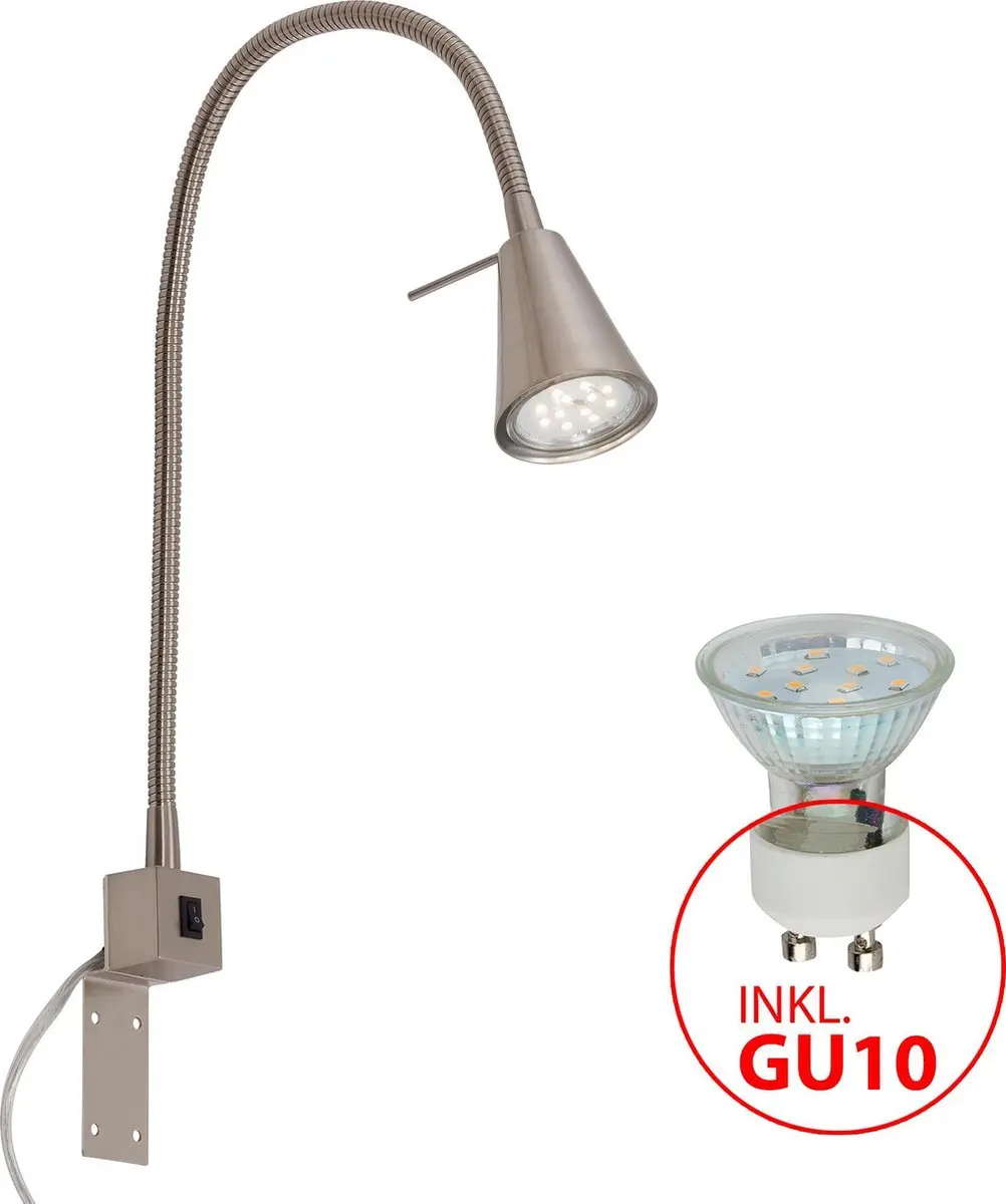 Briloner Tuso Wandlamp GU10 - 2 Lichtpunten - Mat Nikkel